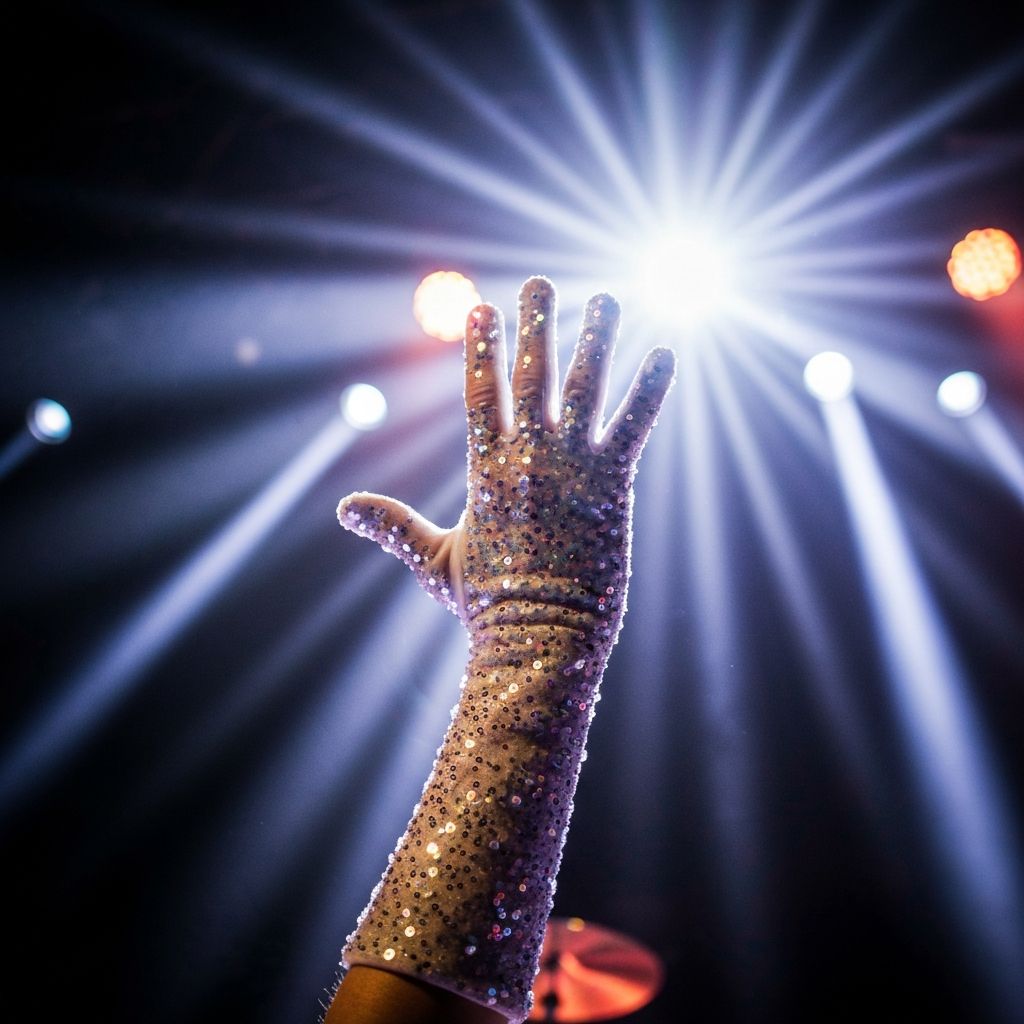 Michael Jackson performing with glove