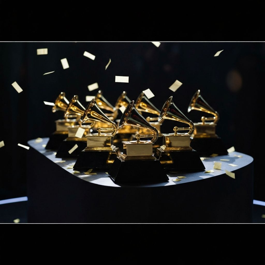 Michael Jackson Grammy trophies display