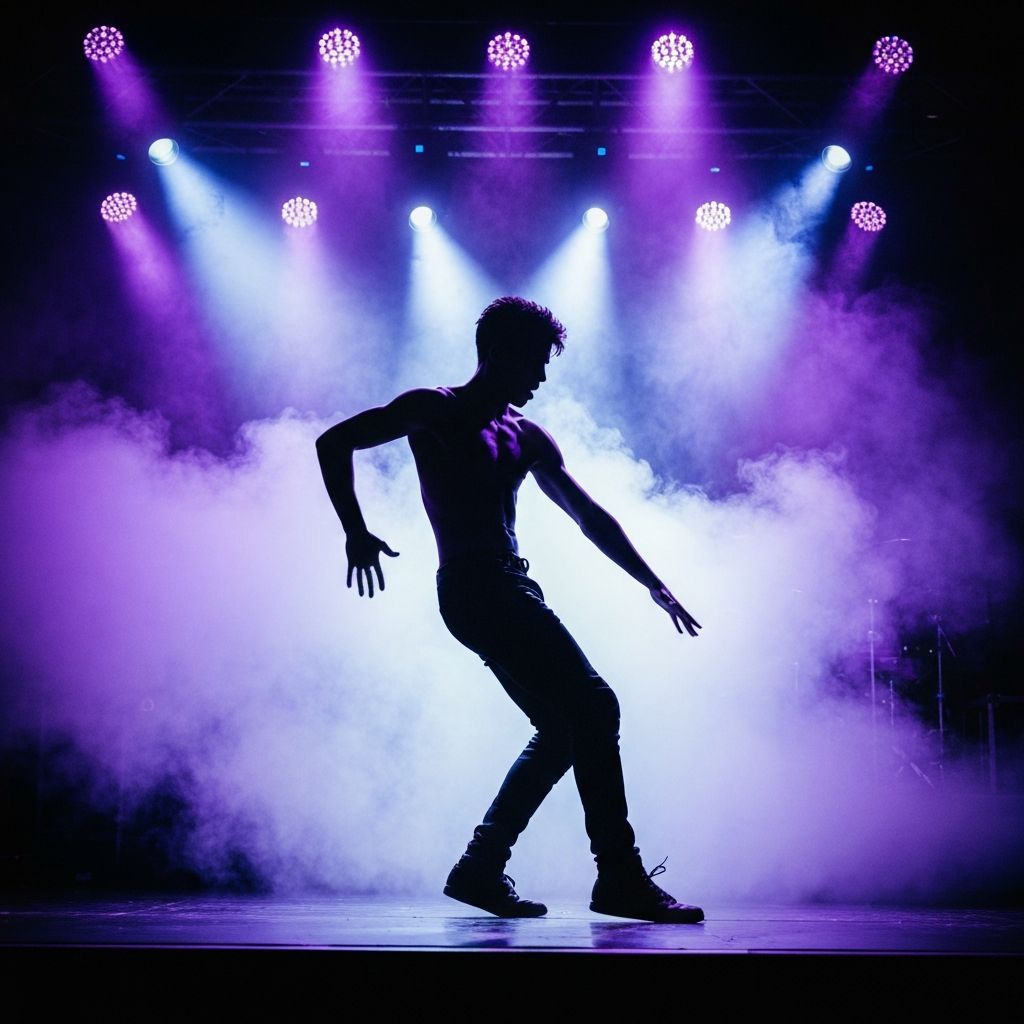 Michael Jackson performing the moonwalk on stage